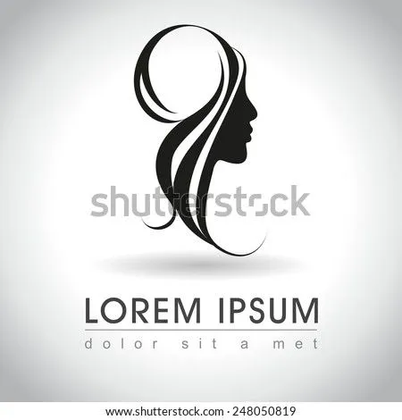 Beautiful Woman Face Logo Sample, Vector Illustration - 248050819 ...