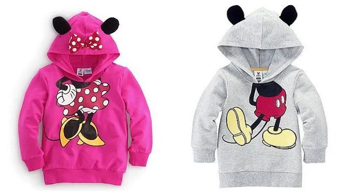 Bebé adorable sudaderas con capucha/2 diseños: el ratón mickey y ...