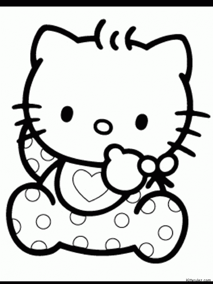 Dibujo de Hello Kitty bebé para colorear. Dibujos infantiles de Hello ...