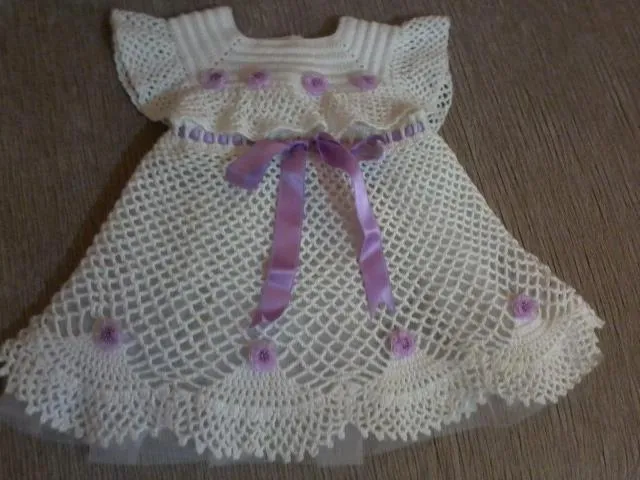 Croche vestido de bebé - Imagui