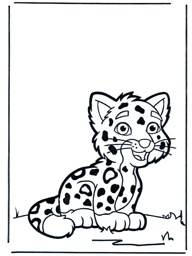 Bébé tigre - Coloriages Chats