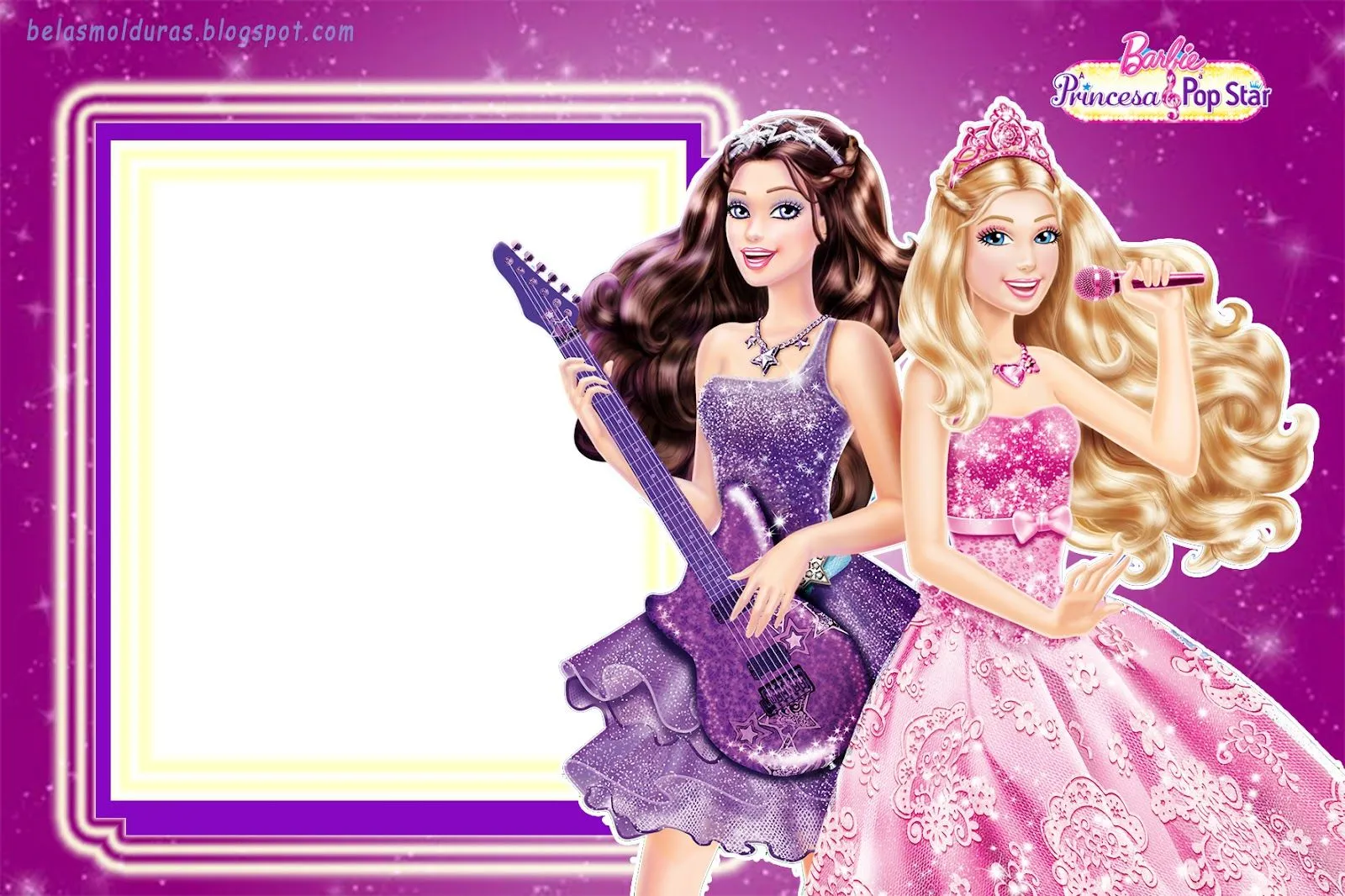 Belas Molduras: Molduras do filme Barbie e a PopStar