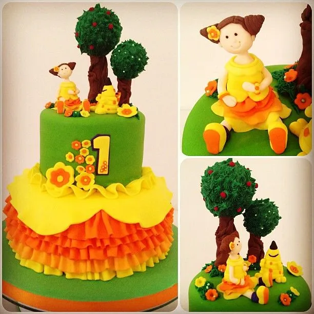 Bellísima torta de El Jardín de CLaRiLu para una pequeña princesa ...