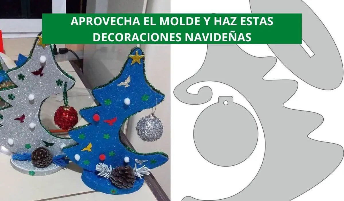 BELLOS ARBOLITOS DE NAVIDAD QUE PUEDES HACER TÚ CON ESTE MOLDE -  Manualidades eli