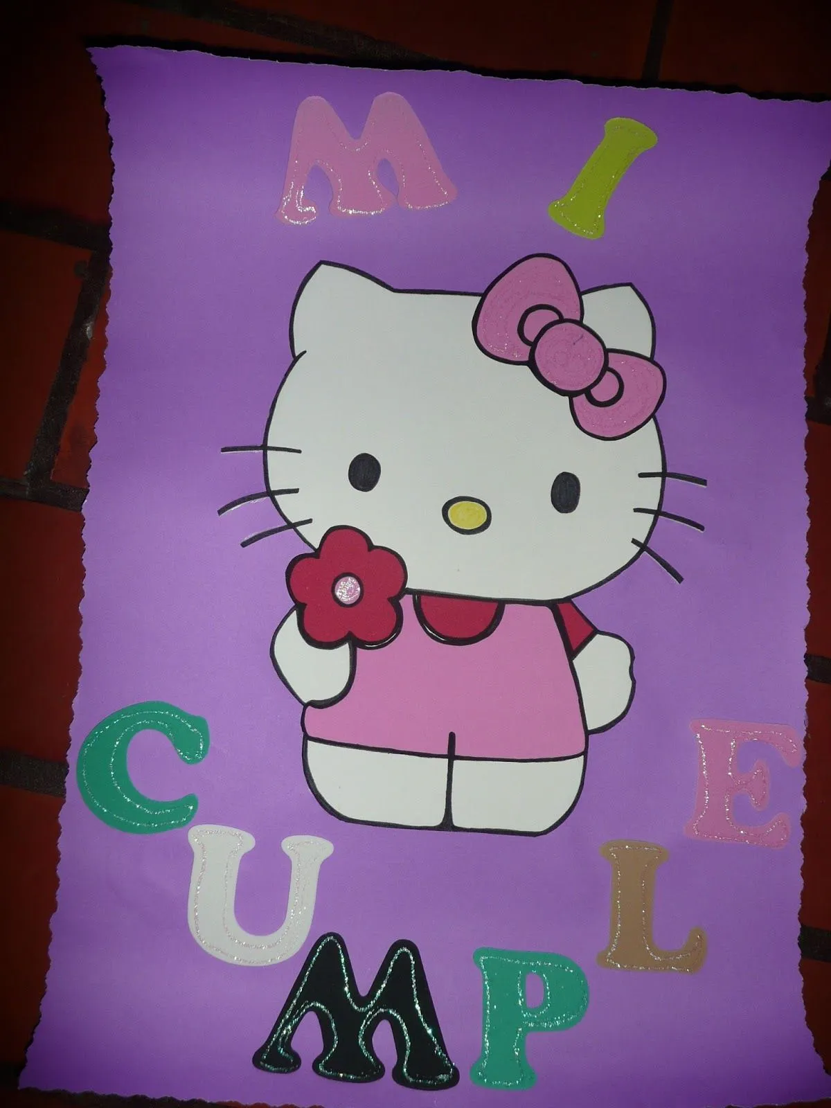 Bellos Recuerdos: Cartel Hello Kitty en Goma Eva