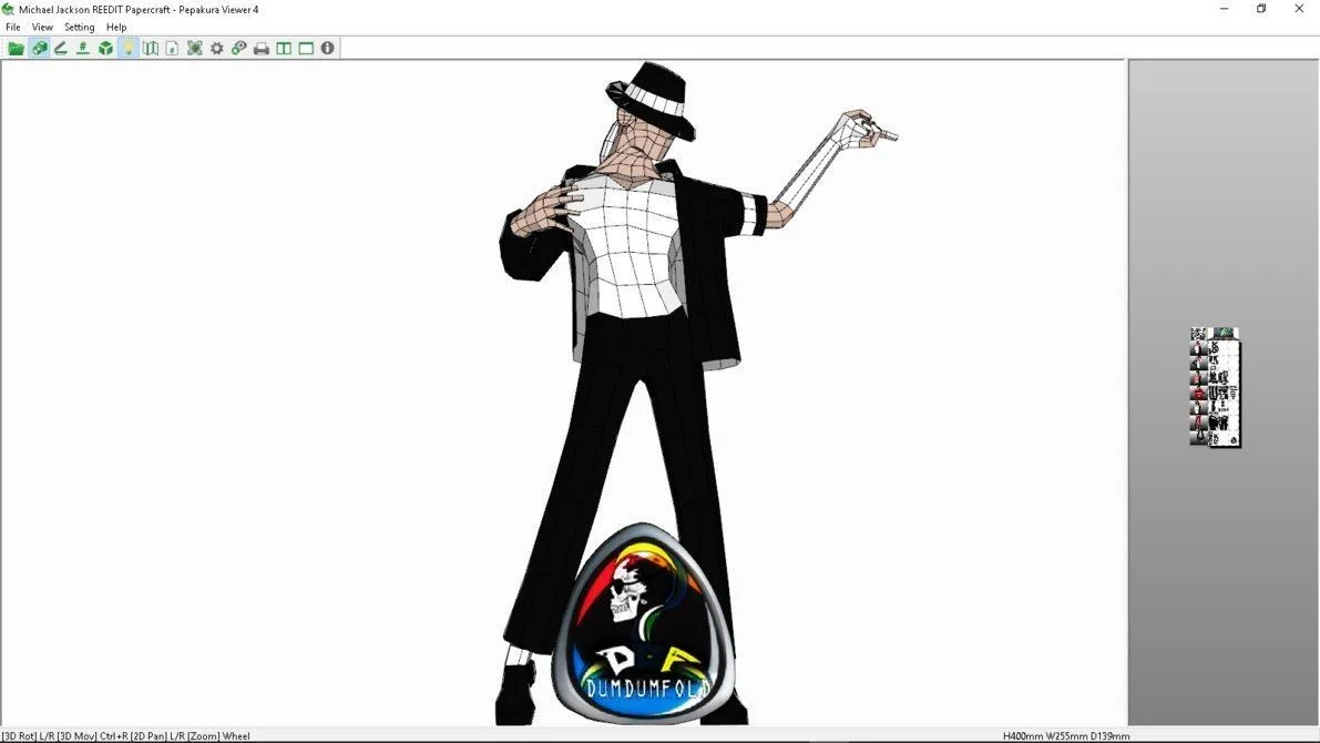 Ben 10 Papercraft Michael Jackson Reissued Papercraft by Dumdumbot - Printable Papercrafts - Printable Papercrafts