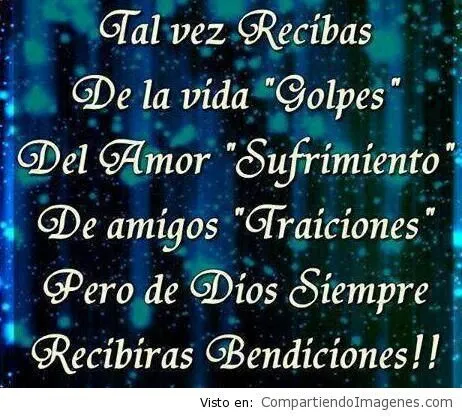 Las bendiciones vienen de Dios - Imagenes Cristianas para Facebook ...