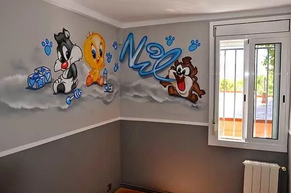 Berok Graffiti mural profesional en Barcelona: Mural infantil ...