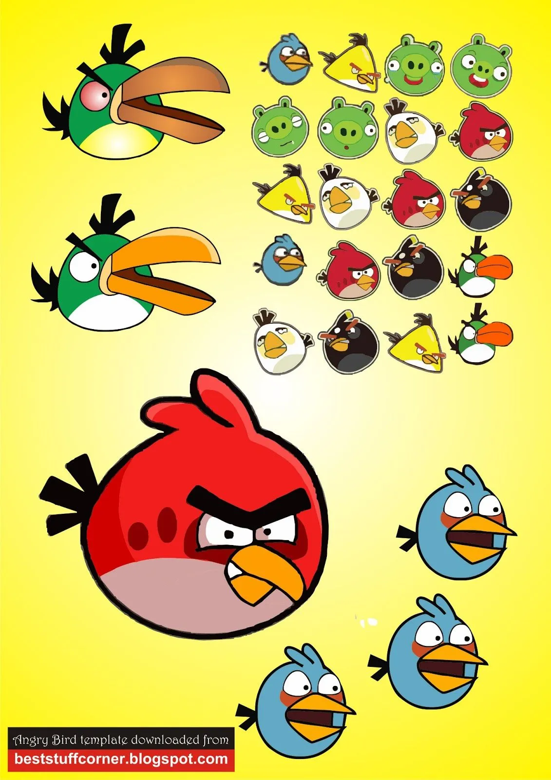 Best Stuff Corner: Free Angry Bird Vector Image Template