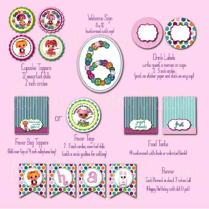 Beth Kruse Custom Creations: they are here....lalaloopsy printables!