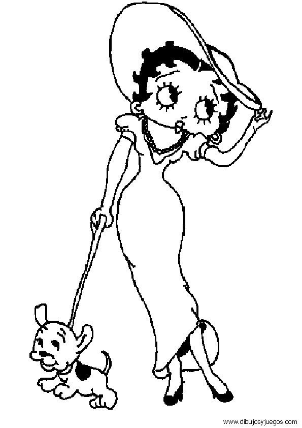 dibujos-de-betty-boop-008 | Dibujos y juegos, para pintar y colorear