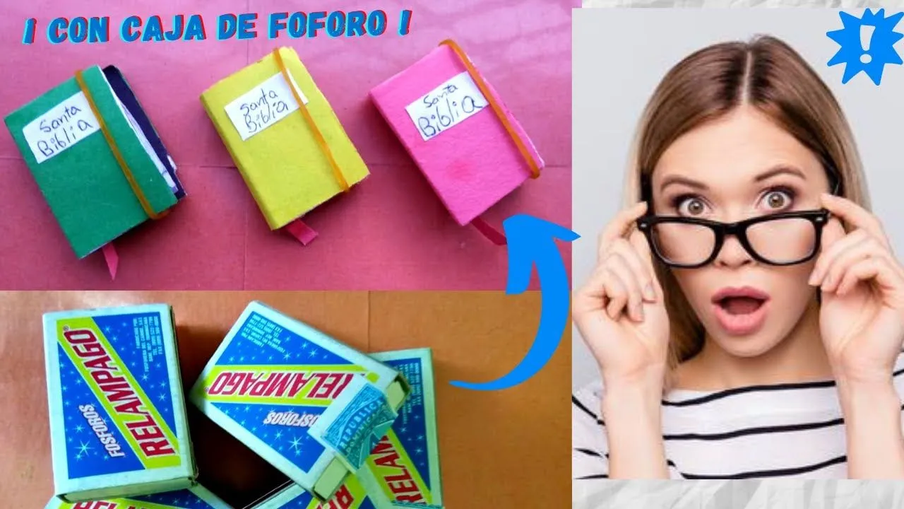 Como hacer una Biblia bien fácil/mini biblia /con caja de  fosforo