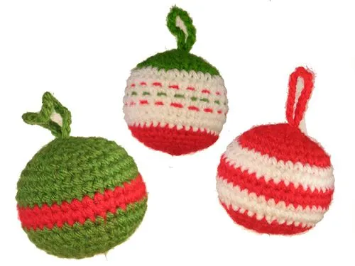 Bichus Amigurumis: Bolas Tejidas para el Arbolito