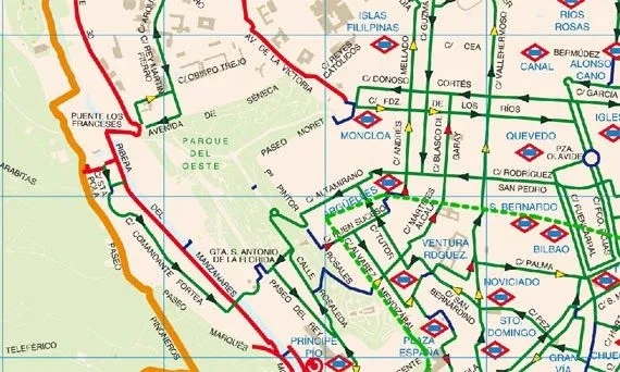 en bici por madrid: Planos imprimibles desde PDF para recorrer ...