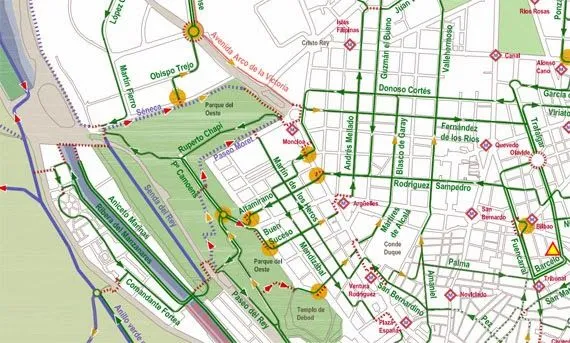 en bici por madrid: Planos imprimibles desde PDF para recorrer ...