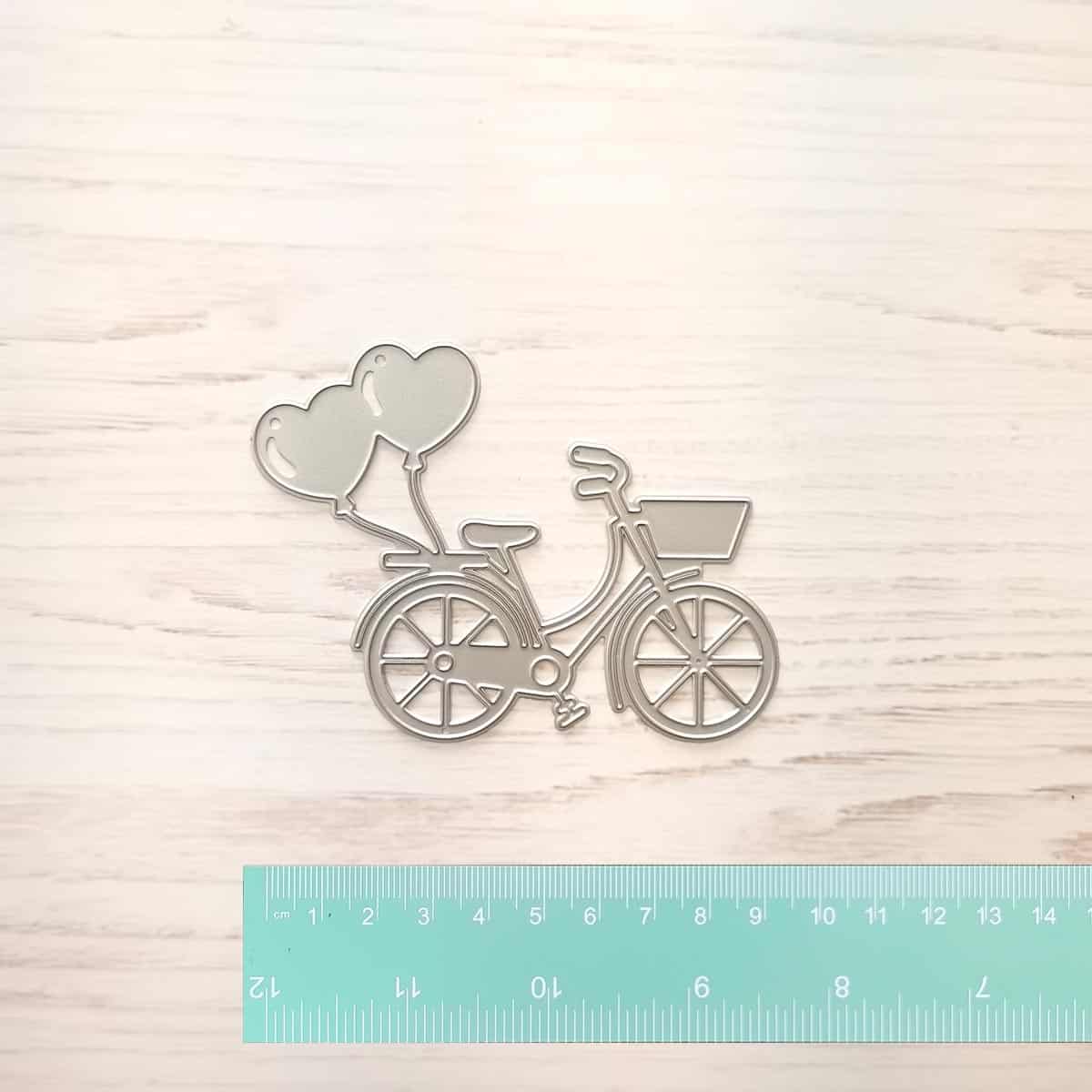 bicicleta con globos de corazones - SUZZY #079049 - La esquinita del scrap