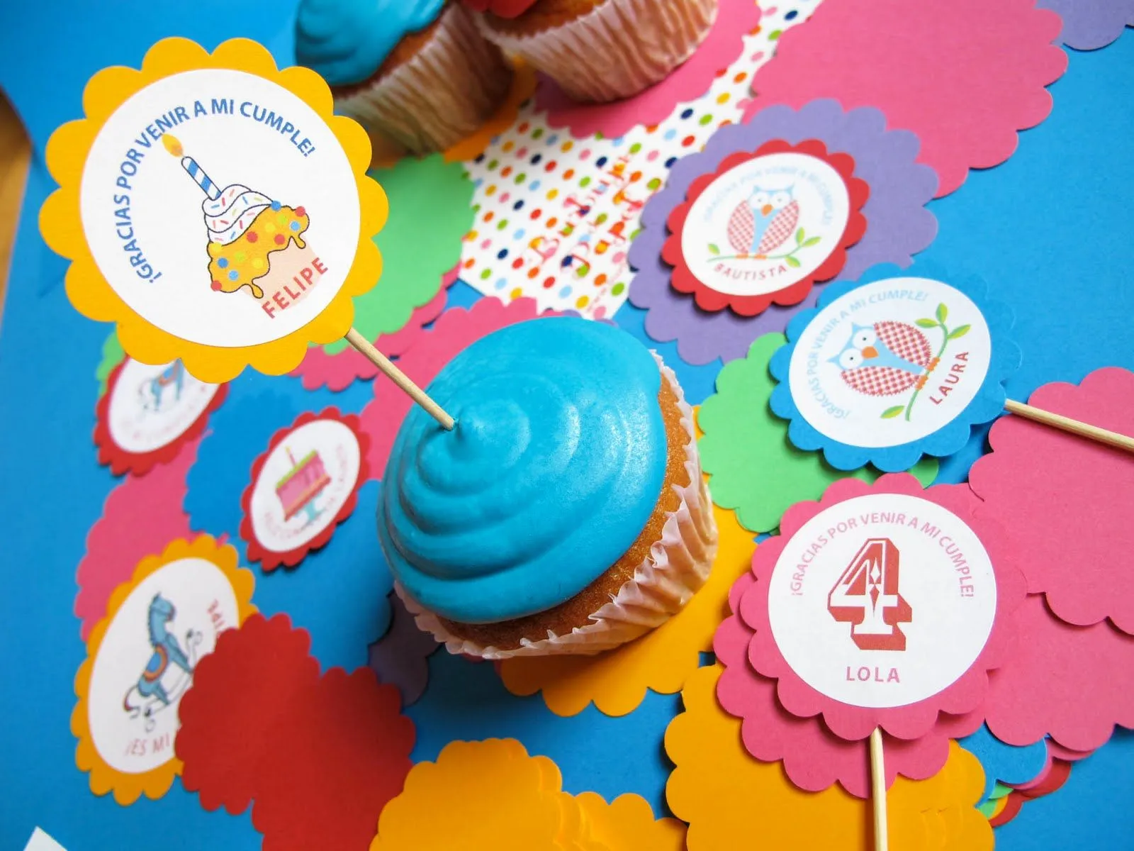 Bienvenidos a mi blog!: Toppers para cupcakes