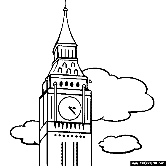 big ben art project Colouring Pages