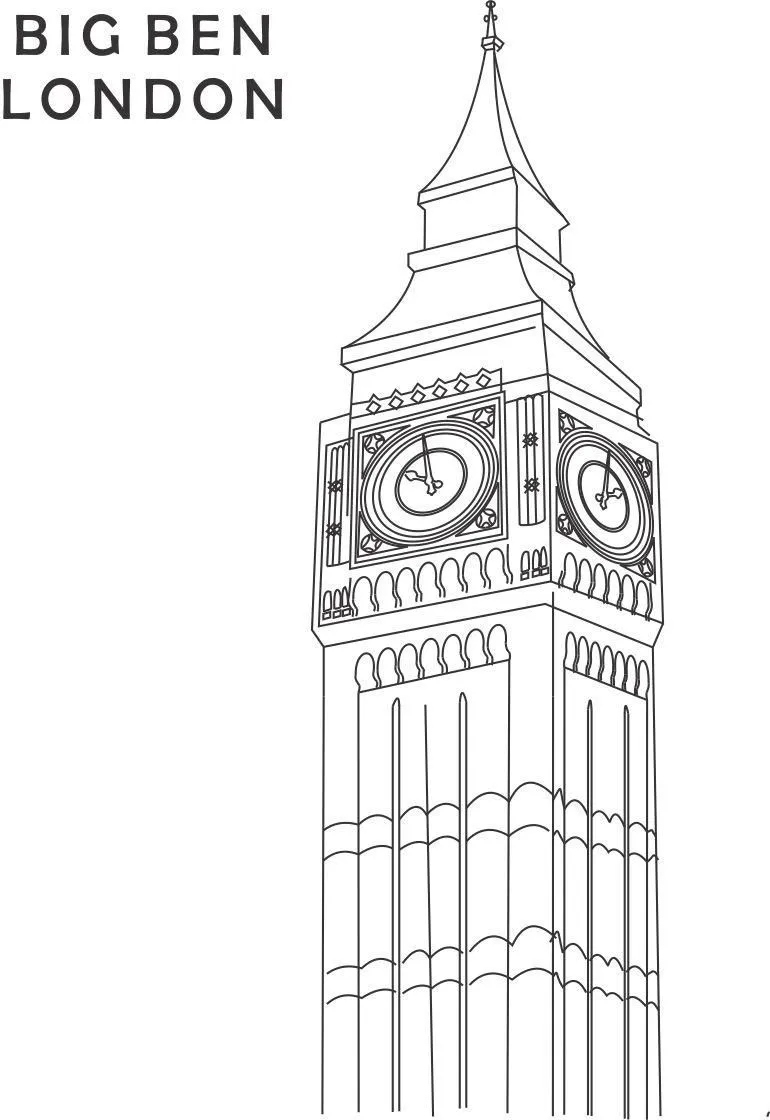 Big ben london Colouring Pages