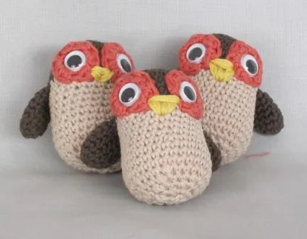 bigunki, pequeños amigurumis: Búhos de la suerte