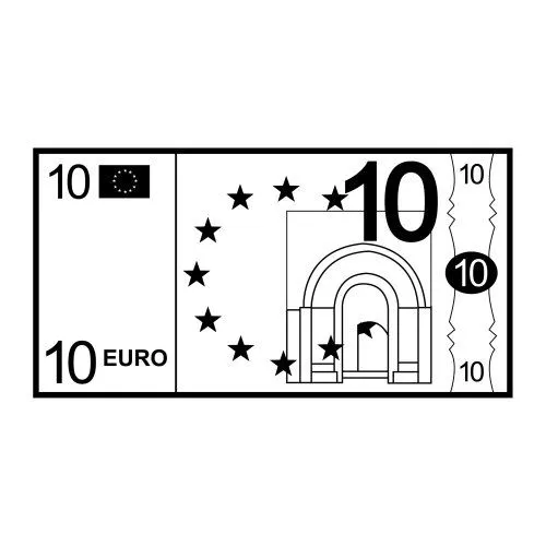 Billetes de euro para colorear - Imagui