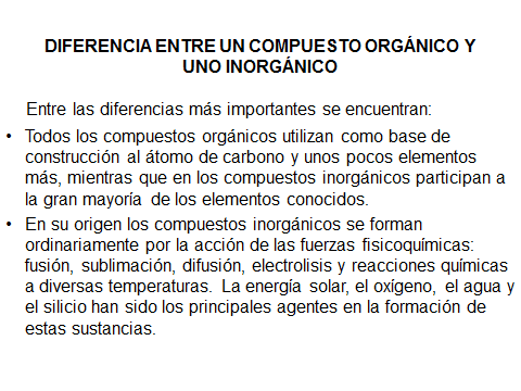 biomondragon: DIFERENCIA ENTRE COMPUESTOS ORGANICOS E INORGANICOS