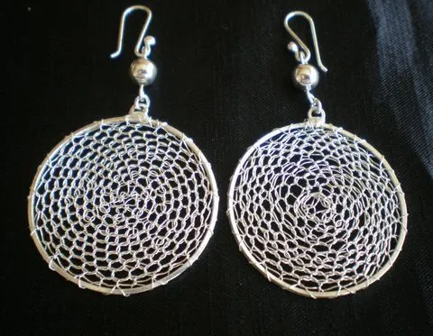 Bisuteria Silver: Aretes en Plata Tejida