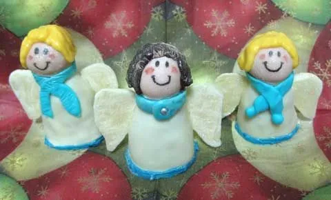 Bizcobolas navideñas III: angelitos. | Morgana. Tartas con magia