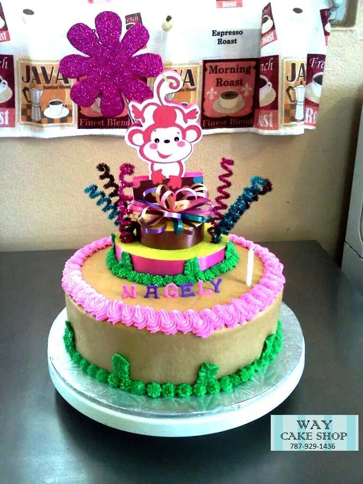 Bizcocho de monita para cumpleaños | Way Cake Shop