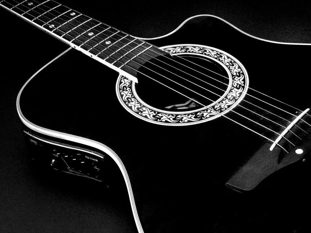 Black Acoustic Guitar Wallpapers