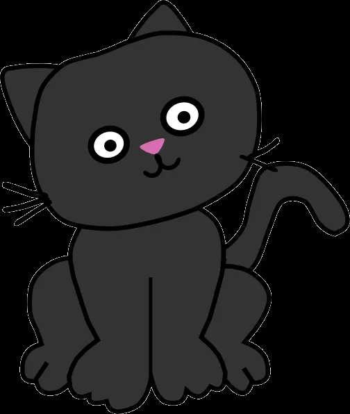 Black Cat With Tilted Head Clip Art at Clker.com - vector clip art ...