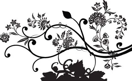 Black Floral Vector | Free Vector Graphics | All Free Web ...