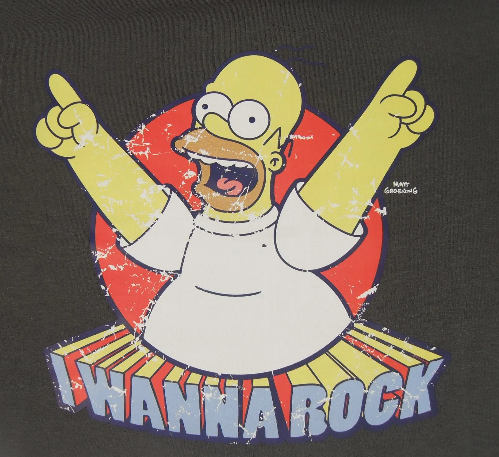  ... Black Homer Simpson The Simpsons I Wanna Rock T Shirt S, M, L, XL, XXL