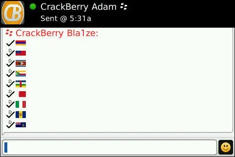 BlackBerry Messenger 5.0 Hidden Country Flags | CrackBerry.