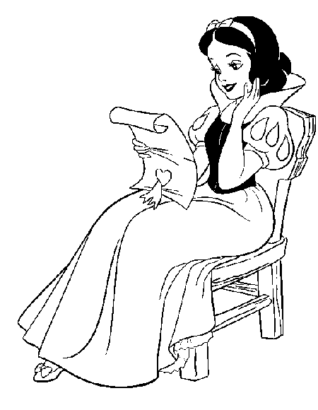 Dibujos animados para colorear: Blancanieves para colorear