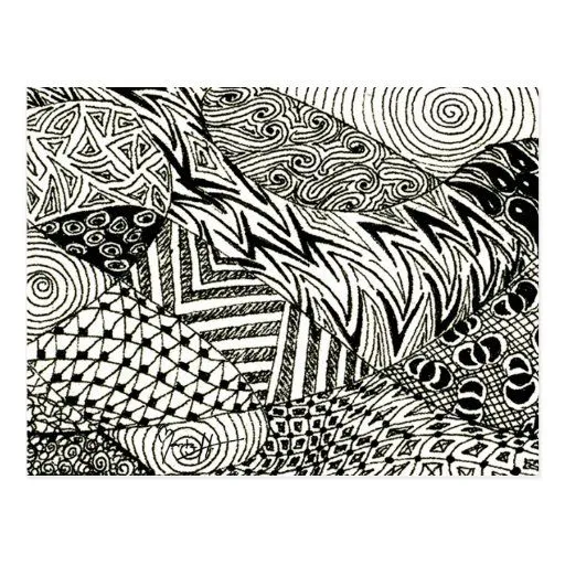 en blanco y negro - Manatee abstracto Postal | Zazzle