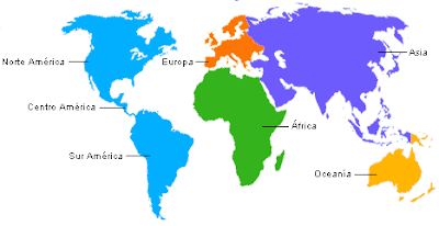 El Blog de 2ºB // CEIP Nueva Almería: Continentes del mundo.