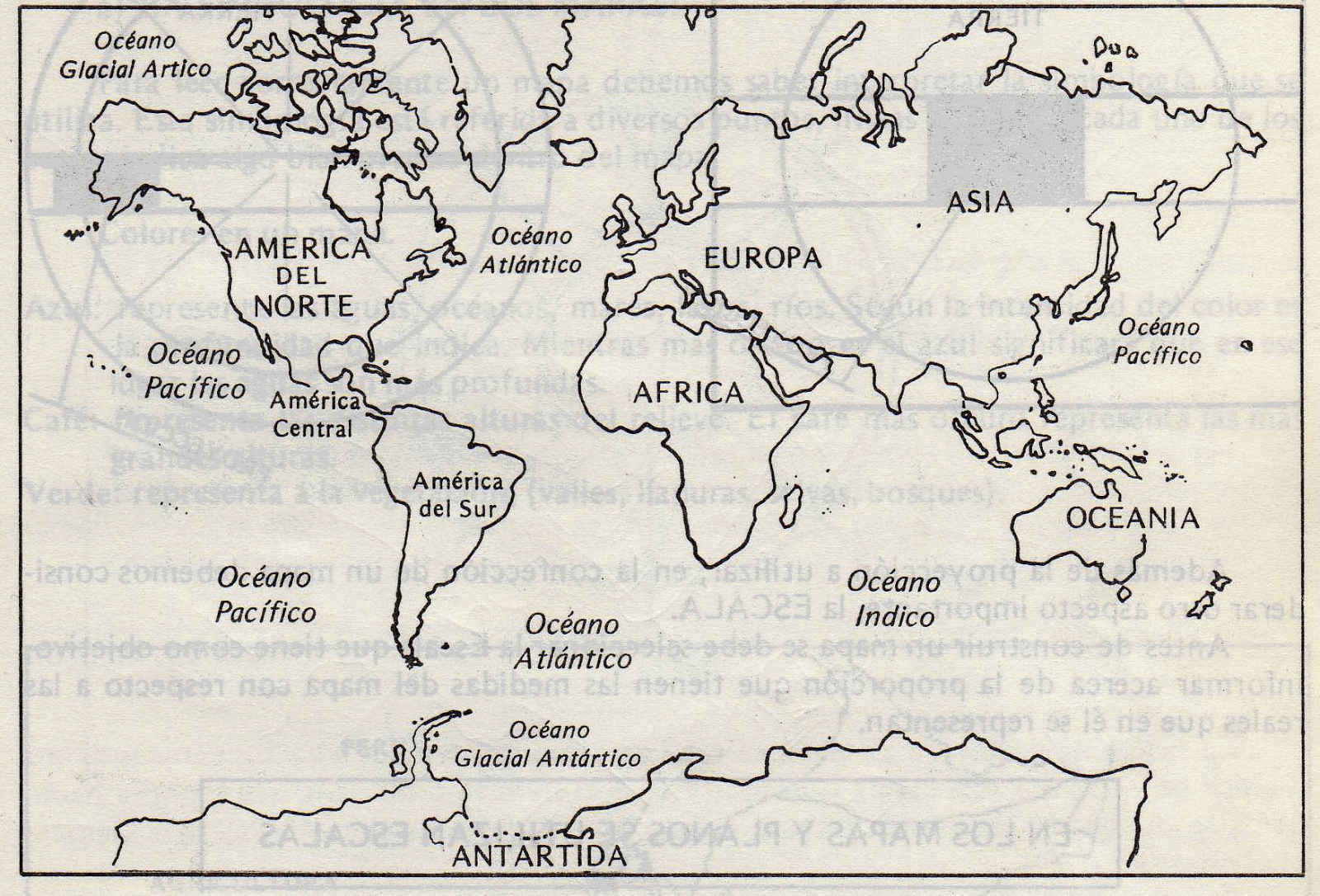 El blog de Antonio: Mapa de los continentes y océanos