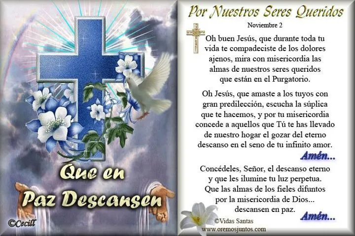 BLOG CATÓLICO GOTITAS ESPIRITUALES: ORACIONES POR LOS DIFUNTOS