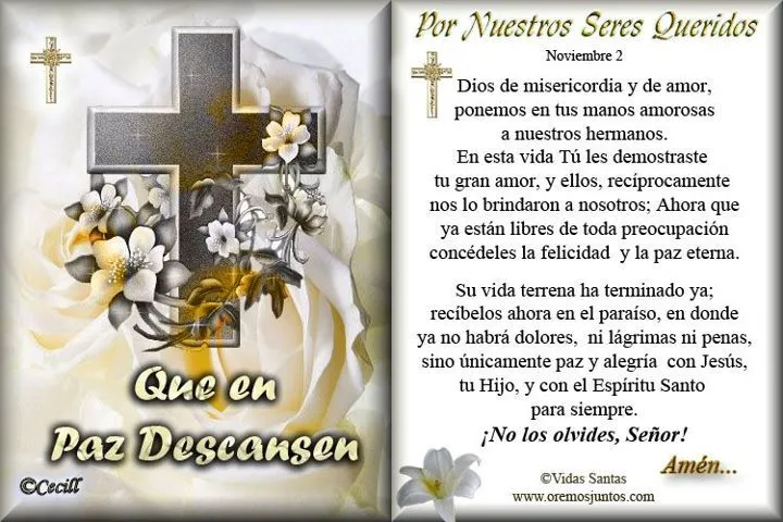 BLOG CATÓLICO GOTITAS ESPIRITUALES: ORACIONES POR LOS DIFUNTOS