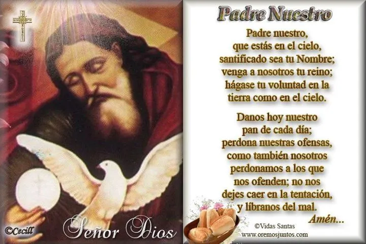 BLOG CATÓLICO GOTITAS ESPIRITUALES: EL PADRE NUESTRO PARA IMPRIMIR