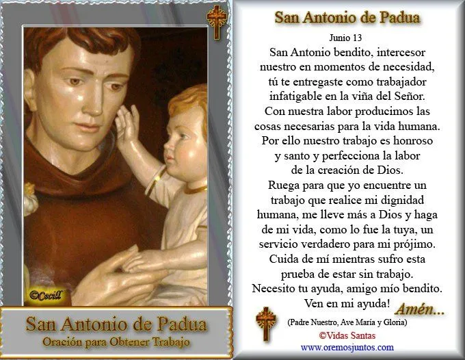 BLOG CATÓLICO GOTITAS ESPIRITUALES: SAN ANTONIO DE PADUA - ORACIONES