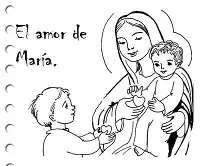 VIRGEN MARÍA : IMAGENES VIRGEN MARIA PARA COLOREAR