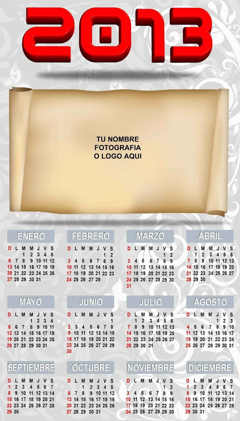 El blog del diseñador gráfico+~* Calendarios 2014: Calendario 2013