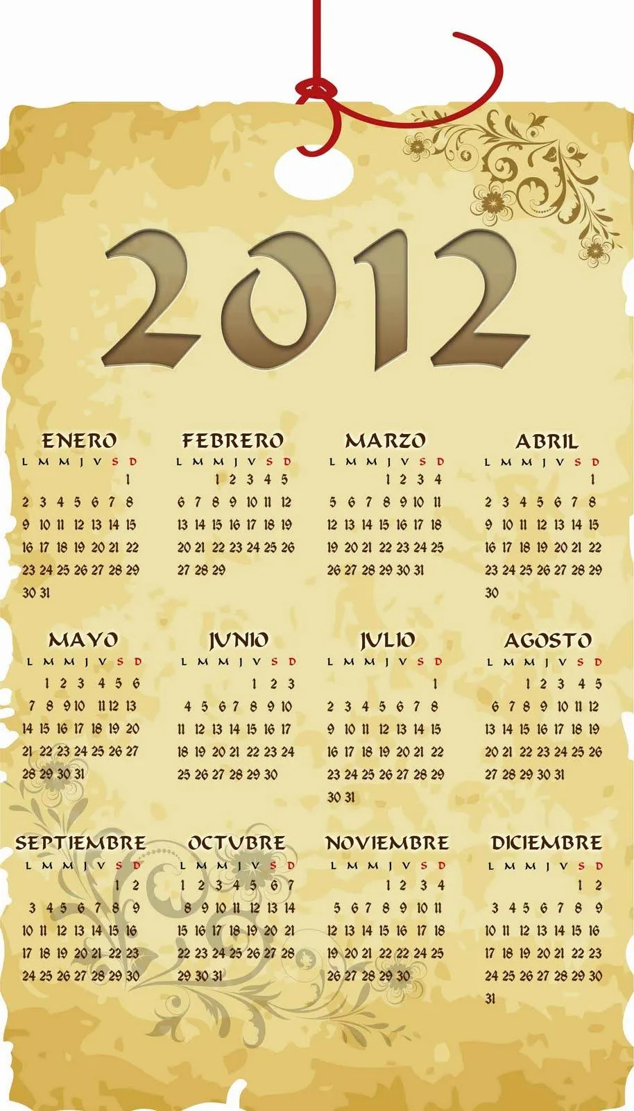 El blog del diseñador gráfico Calendarios 2014: Calendario 2012 en .