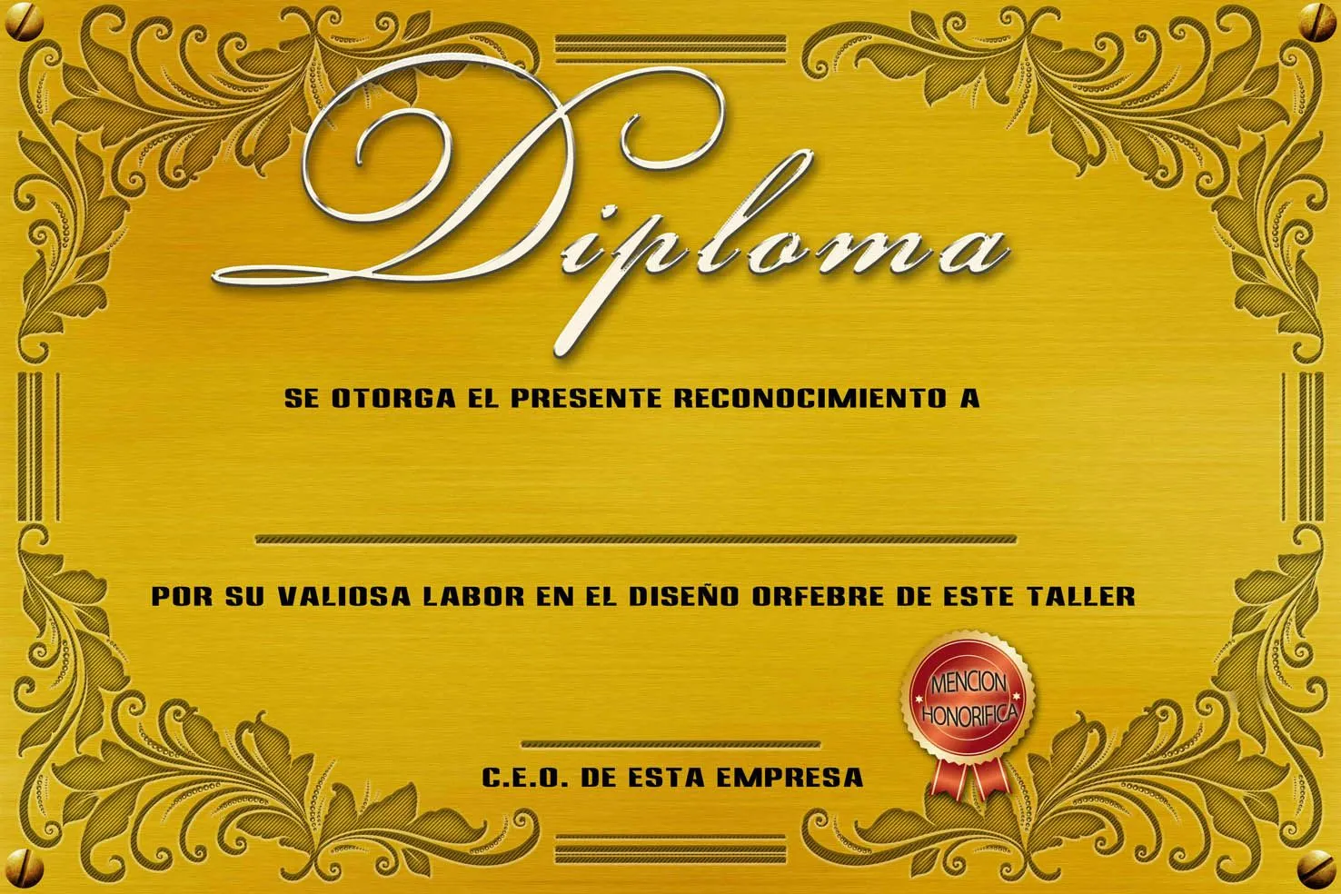 El blog del diseñador gráfico Calendarios 2014: Diploma dorado en psd