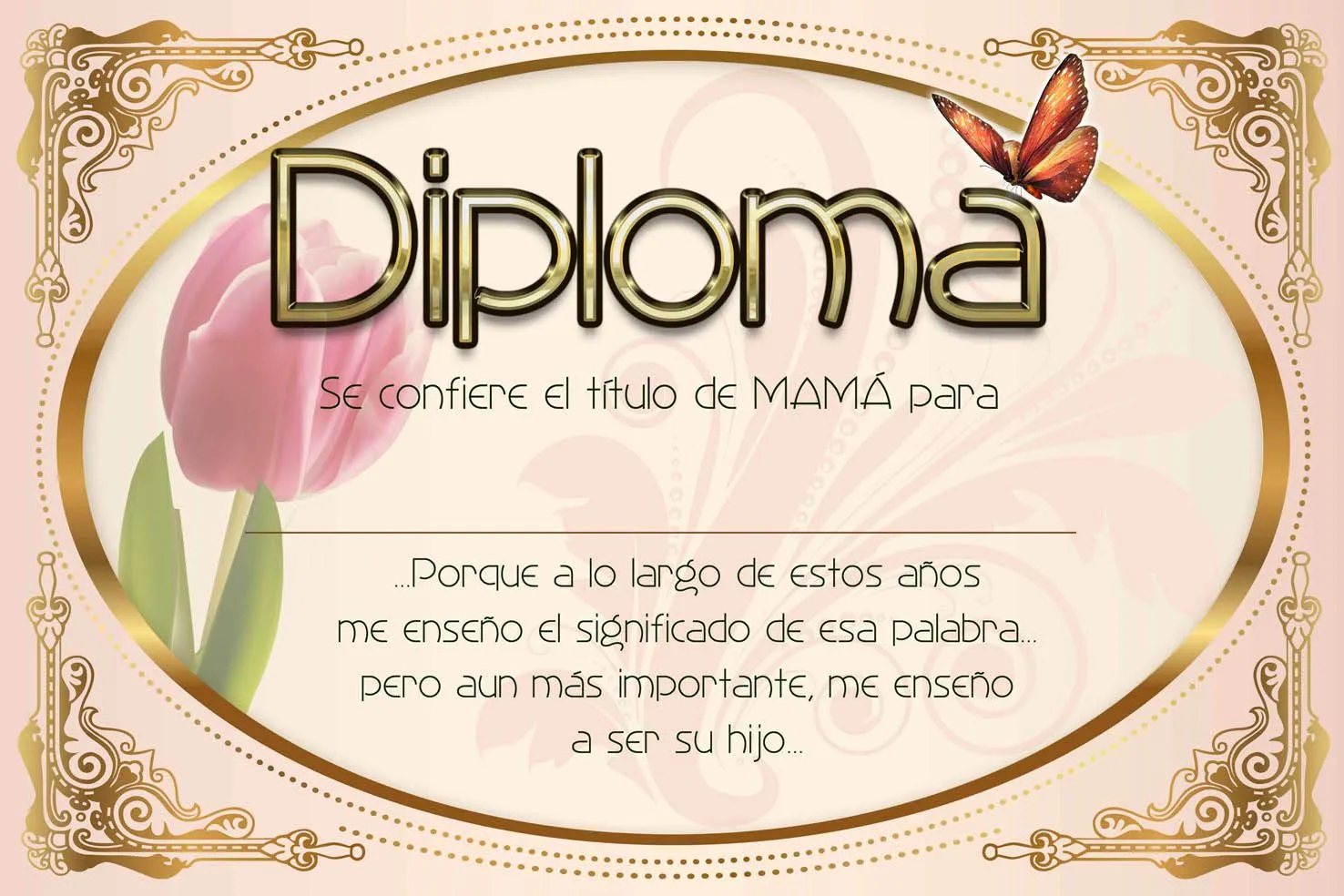 El blog del diseñador gráfico Calendarios 2014: Diploma para mi mamá