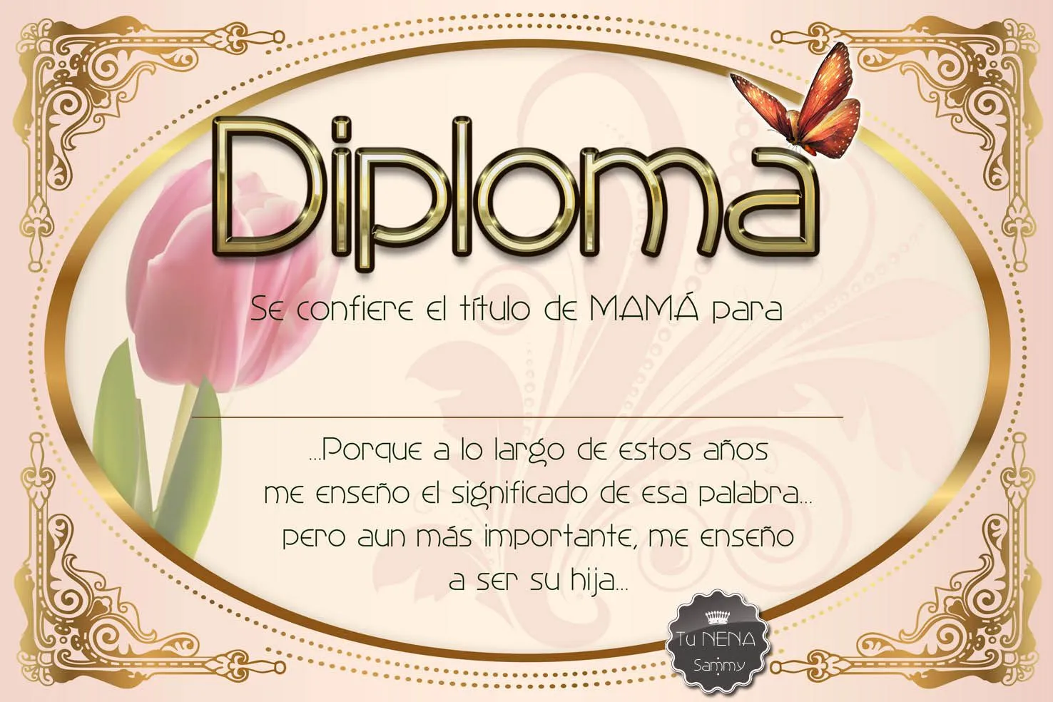 El blog del diseñador gráfico***: Diploma para mi mamá