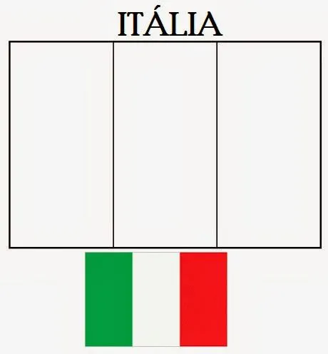 Blog de Geografia: Bandeira da Itália para colorir