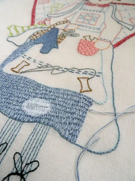 El blog de Georgina: Angelitos bordados { En proceso }